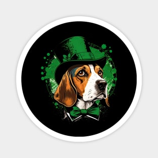 Beagle St Patrick's Day Magnet